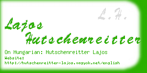 lajos hutschenreitter business card